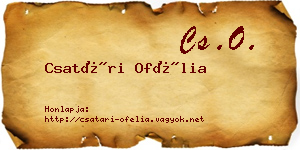 Csatári Ofélia névjegykártya